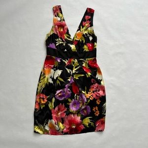 Black Floral Medium Forever 21 Silky Mini Dress